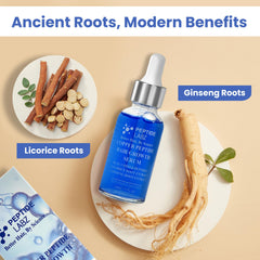 PeptideLabz dual-peptide formula closeup highlights advanced scalp science.