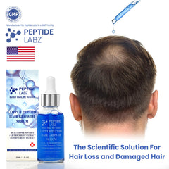 PeptideLabz licorice root extract image emphasizes soothing, conditioning scalp benefits.