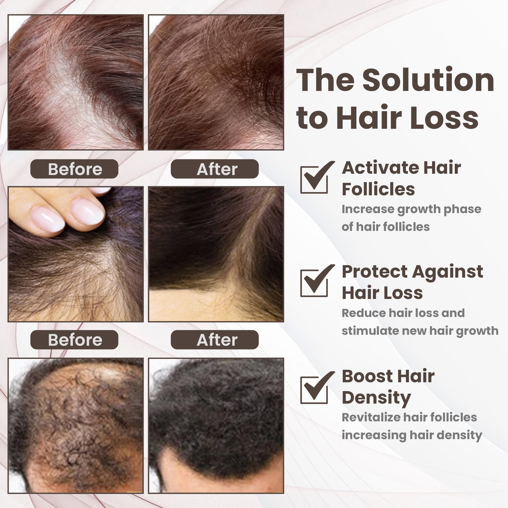 PeptideLabz scalp massage during application demonstrates easy, comfortable routine.