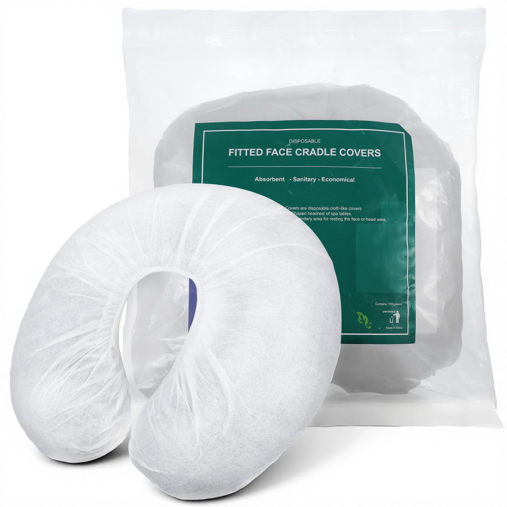 PercyEffie disposable face cradle cover packaging showing bulk salon package