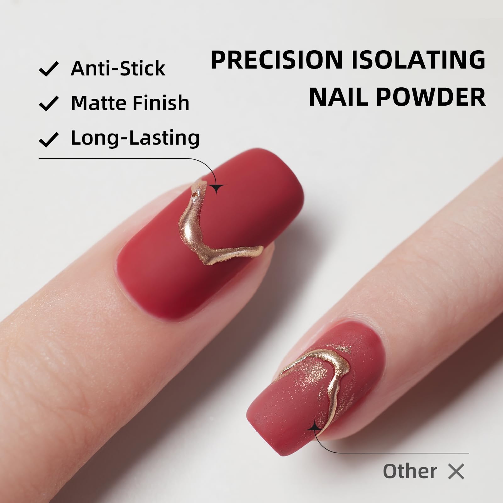 Perfect Color chrome-proof matte top coat brush demonstrates precise, streak-free application
