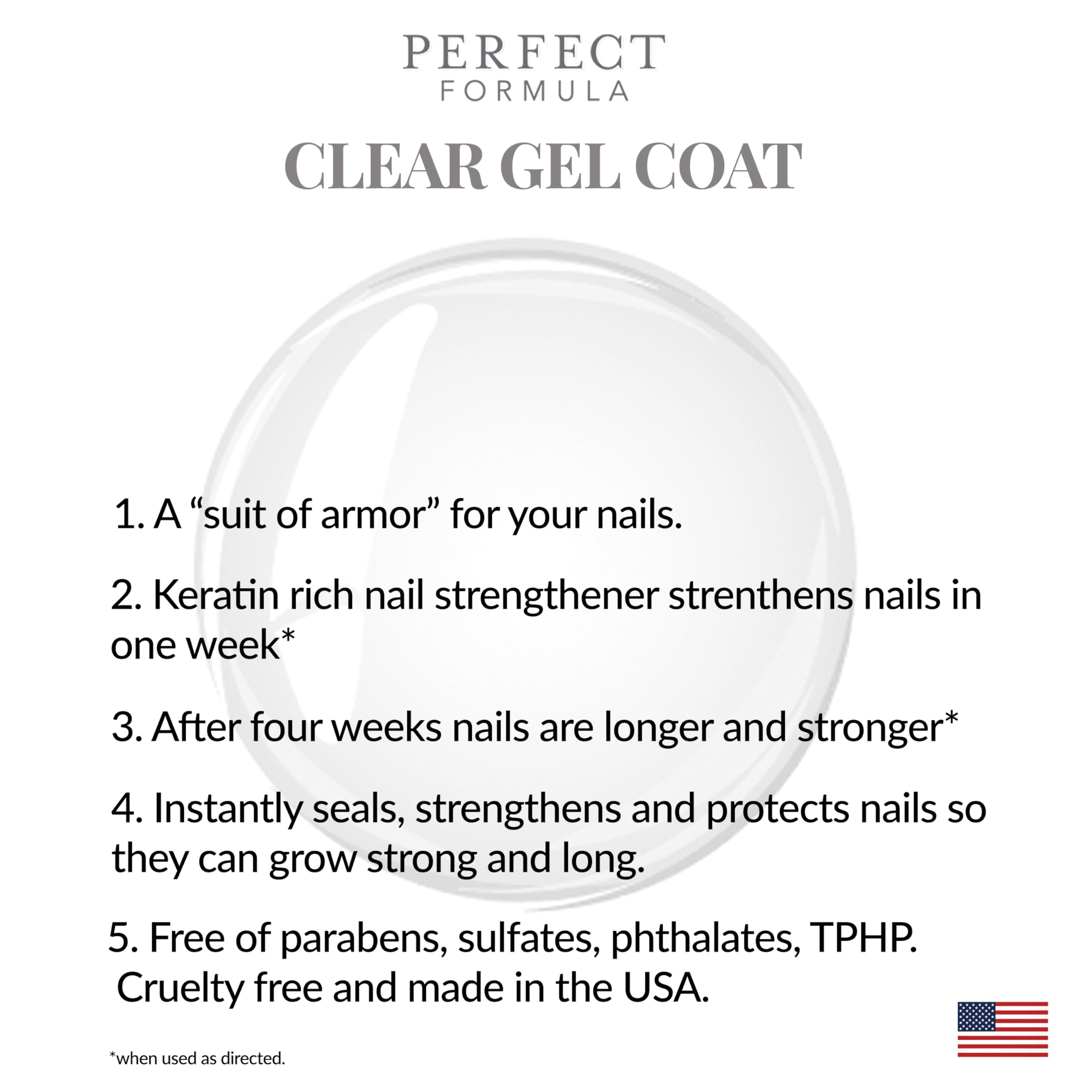 Close-up of the brush applying Perfect Formula Clear Gel Coat for instant seal and protection.