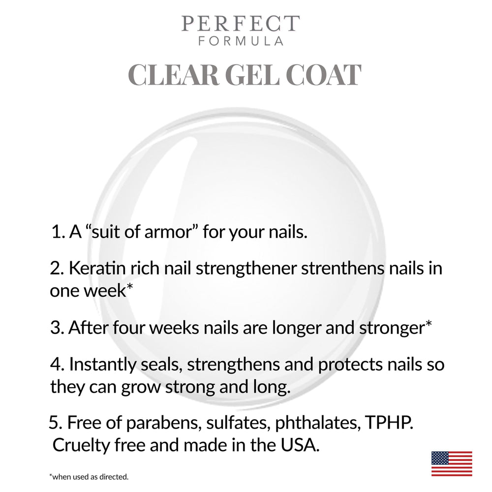 Close-up of the brush applying Perfect Formula Clear Gel Coat for instant seal and protection.