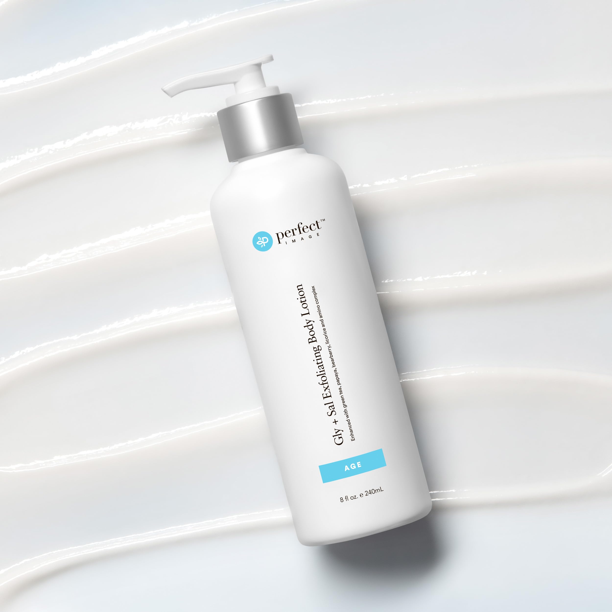 Green tea extract detail in Perfect Image lotion adds soothing notes