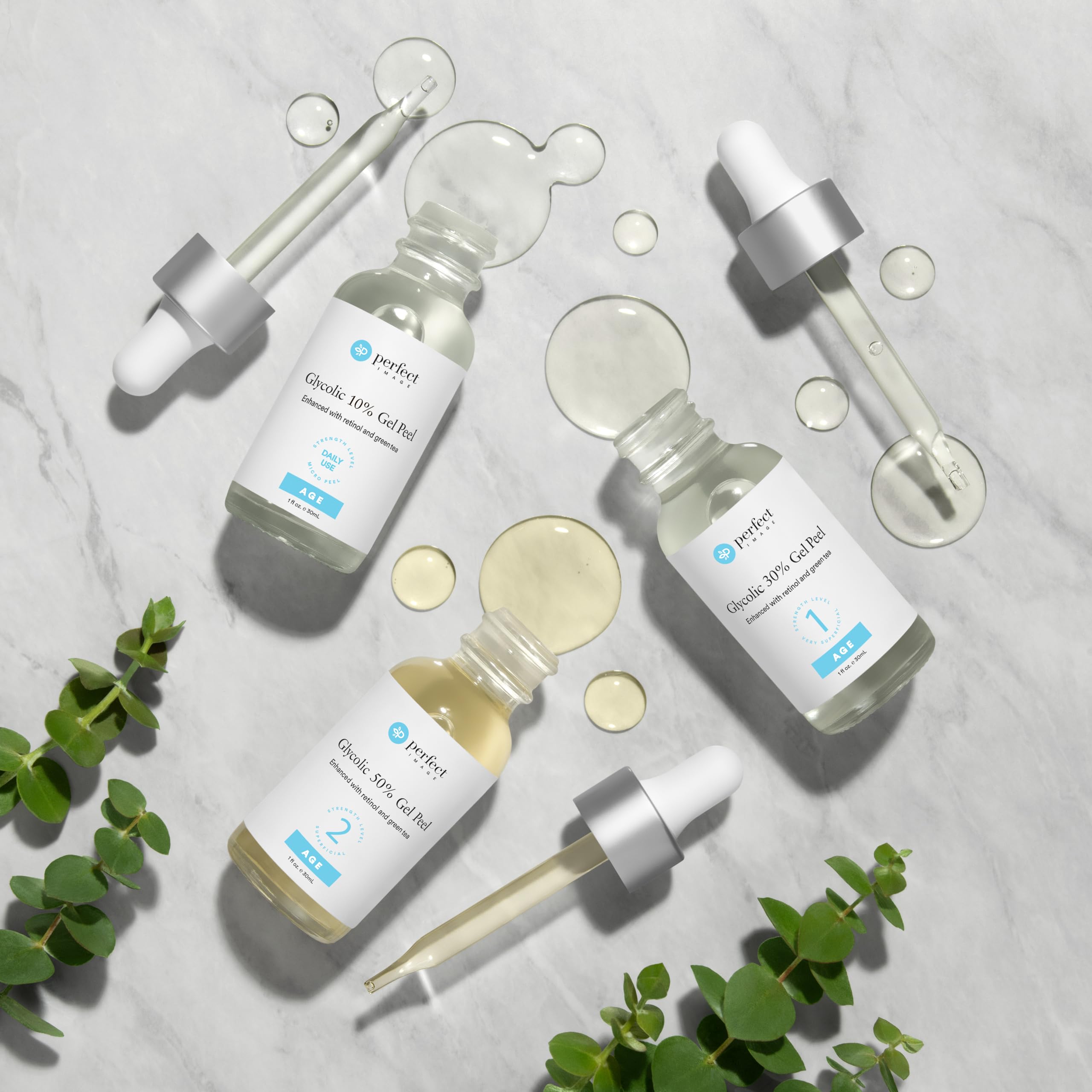 Retinol-enhanced formula in Perfect Image Glycolic Gel Peel for smoother texture.