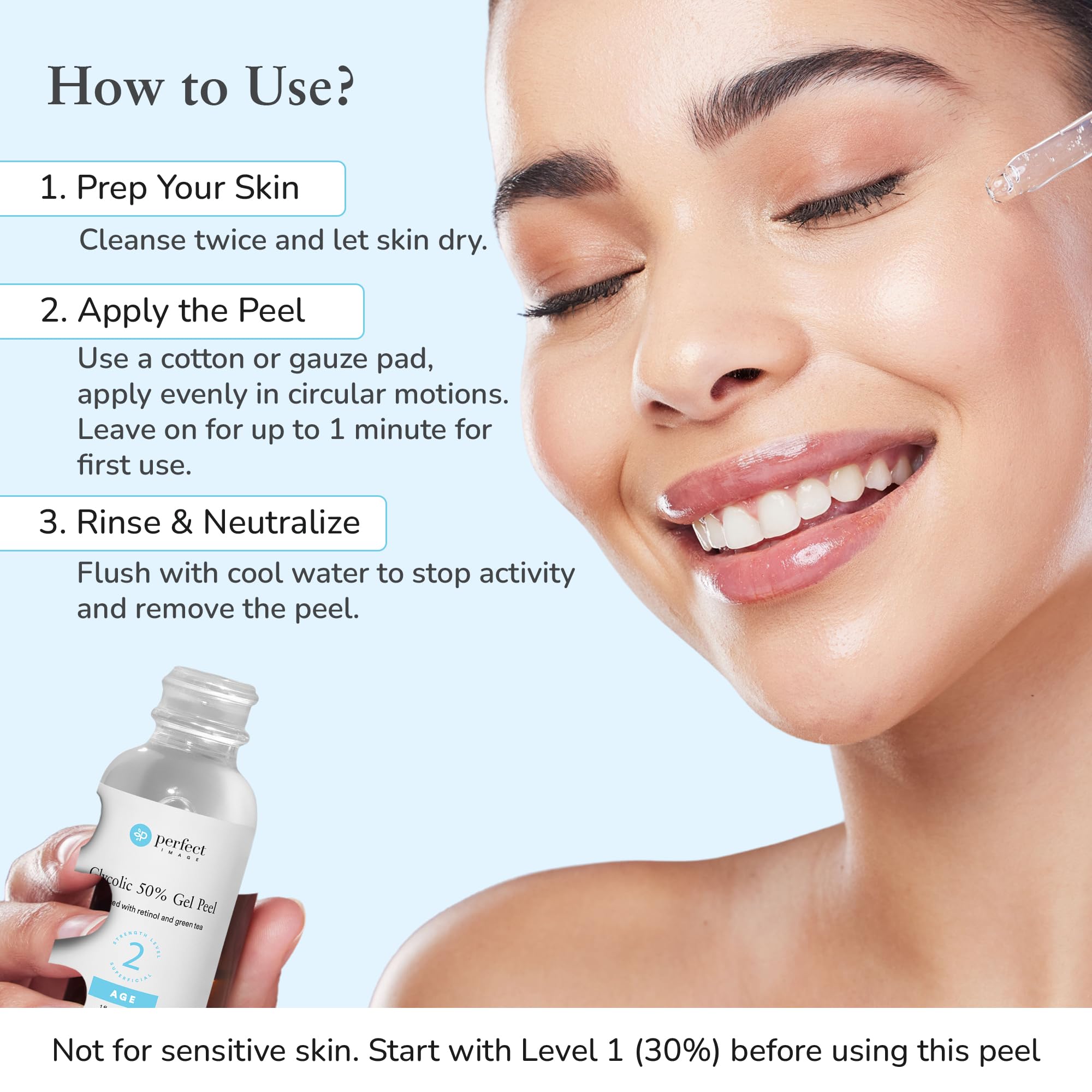 Perfect Image professional skin peel packaging seen in a clean setting