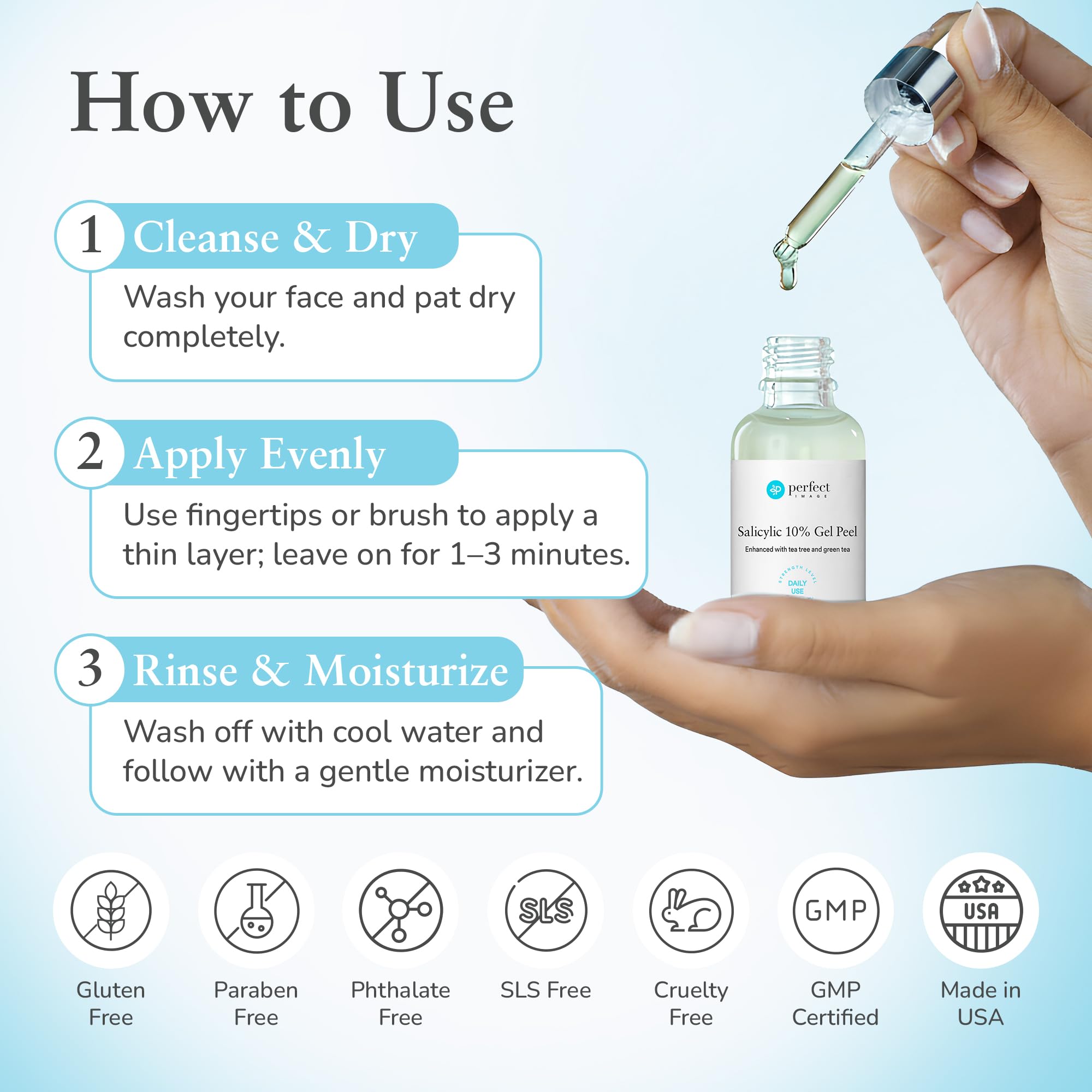 Perfect Image Salicylic Peel applied to a pore-prone area.