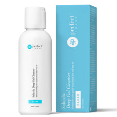 Perfect Image salicylic acid cleanser bottle highlighting deep pore cleansing benefits.