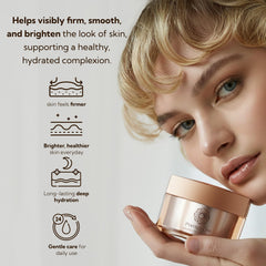 PERFECT ONE Firming Cream application shows smooth, non-greasy finish.