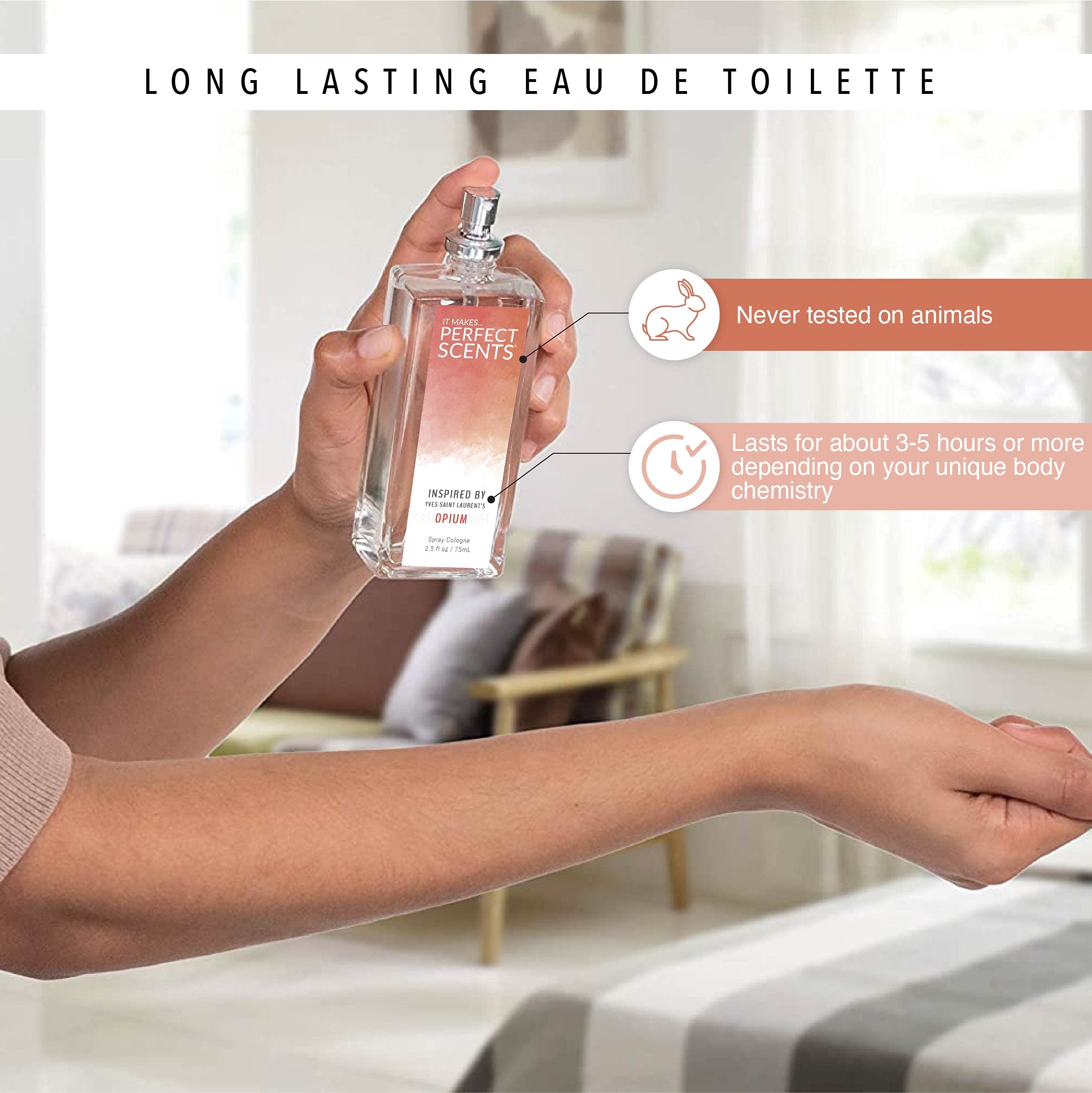 Perfect Scents Opium-inspired finish features luxe vanilla warmth.