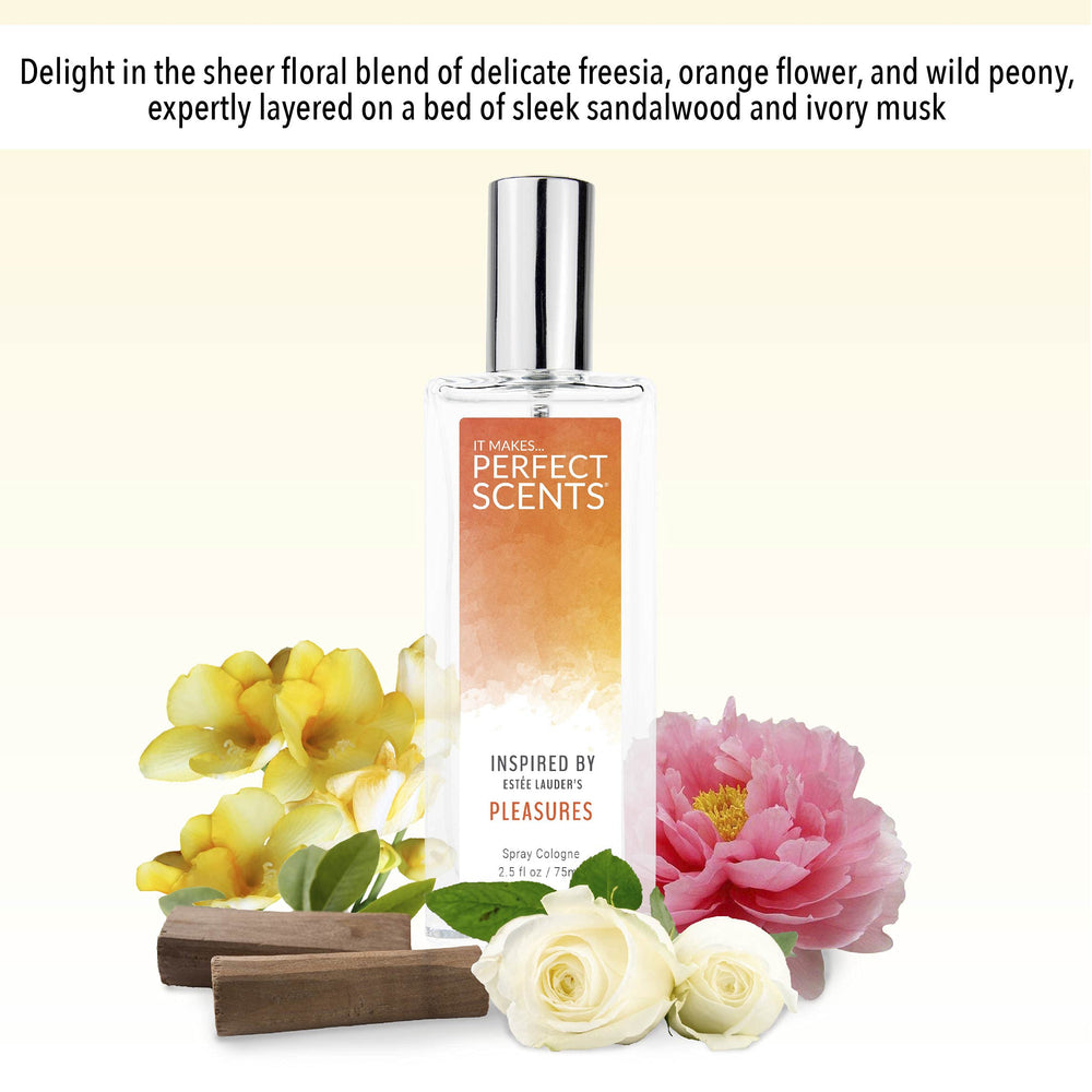 Perfect Scents Pleasures-inspired freesia note delivers a bright floral opening.