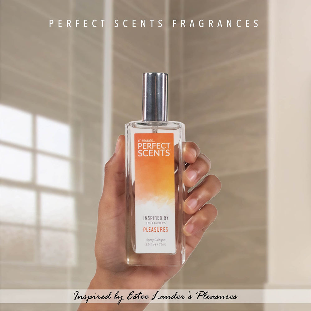 Perfect Scents Pleasures-inspired ivory musk note adds a smooth base for longevity.