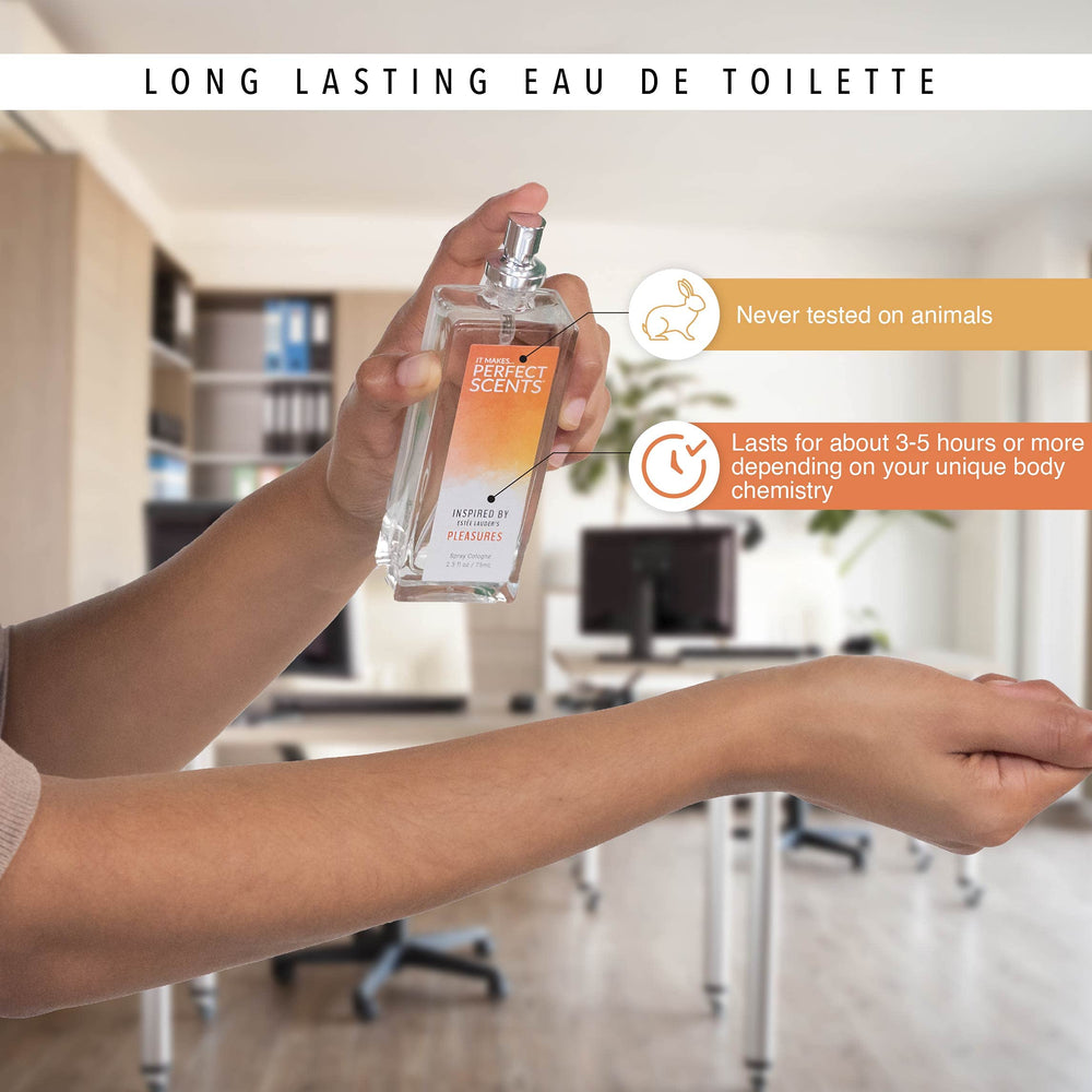 Perfect Scents Pleasures-inspired packaging reflects quality and cruelty-free values.