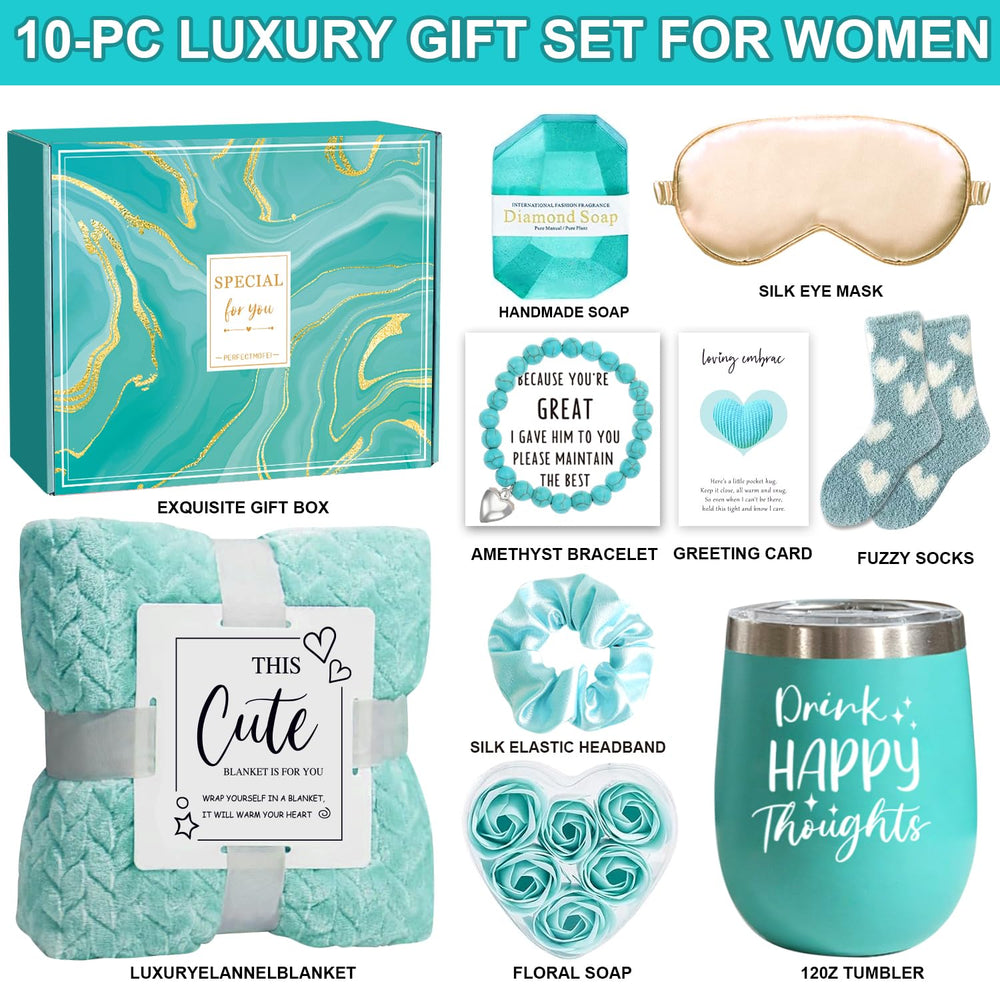 PERFECTMOFEI self-care gift box interior view shows curated items