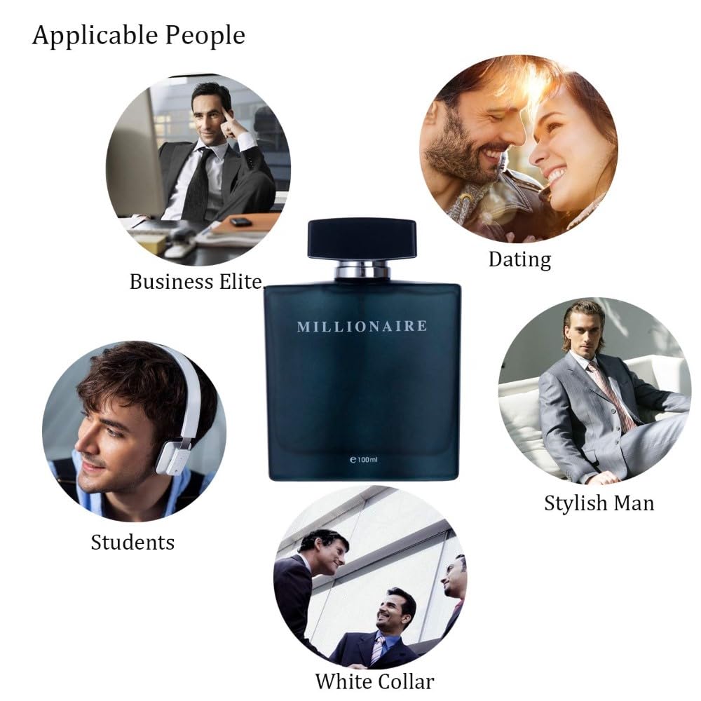 PERFUME&BEAUTY Black Millionaire wood-note illustration, evokes warm amber and patchouli mood.