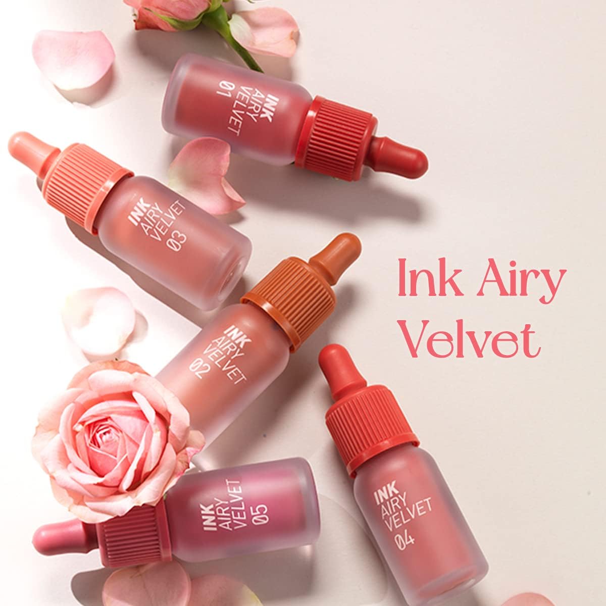Peripera Ink Airy Velvet Lip Tint 007 Heart Grapefruit packaging for easy, on-the-go color.