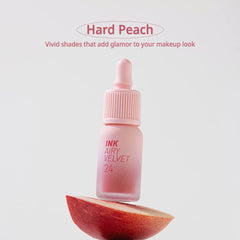 Peripera Ink Airy Velvet Lip Tint gradient lip look on lips.