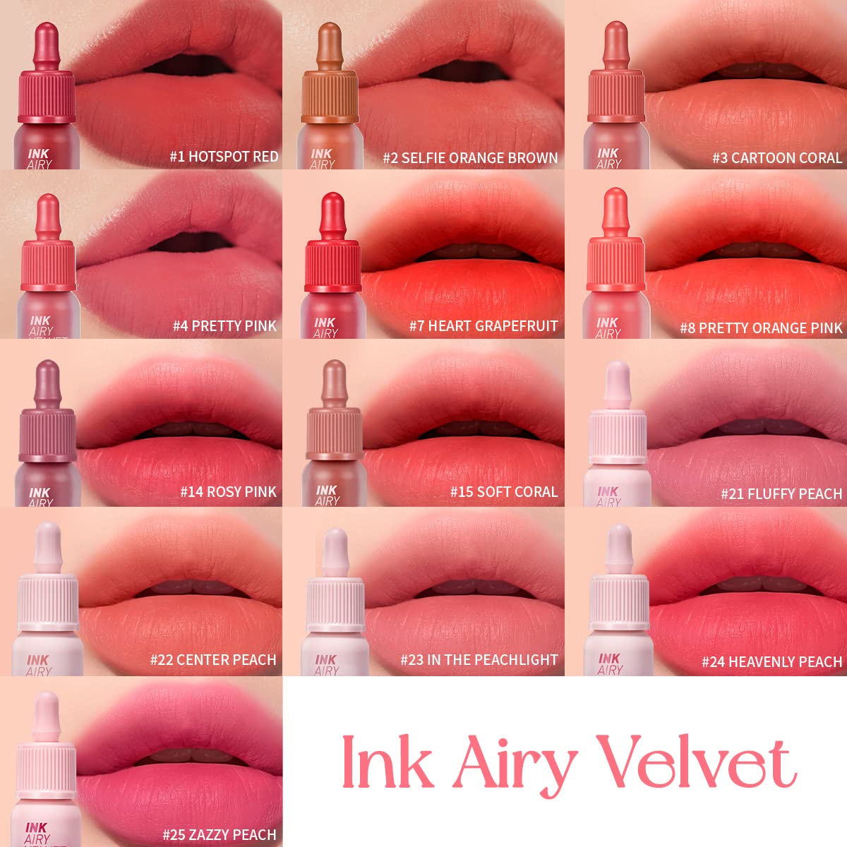 Peripera precision applicator tip shaping lips for clean, precise application.
