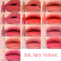 Peripera precision applicator tip shaping lips for clean, precise application.