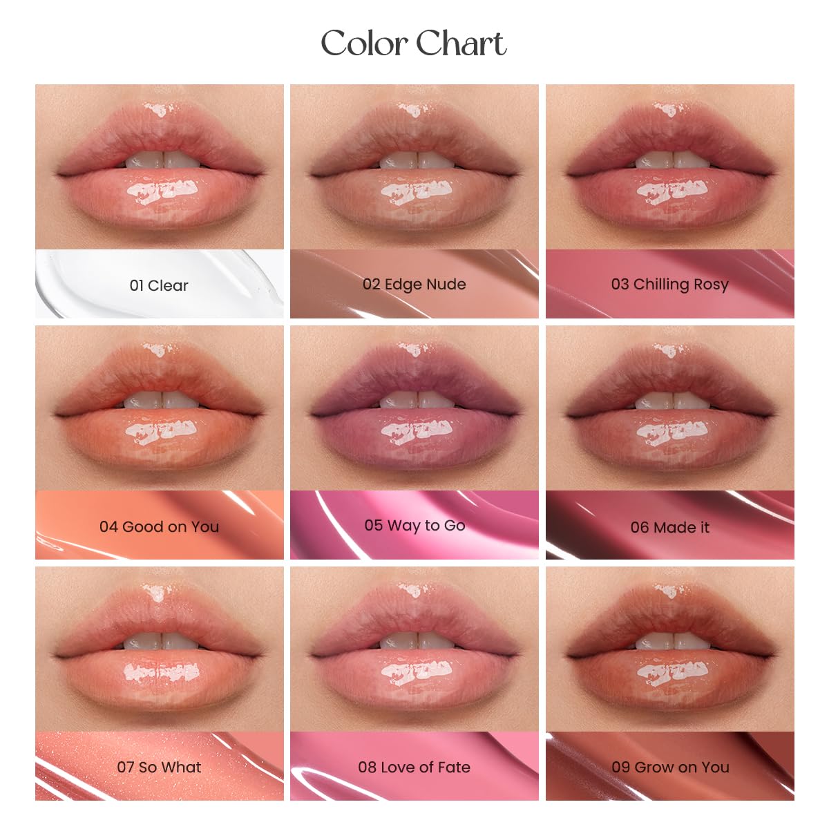 Peripera Ink Glasting Lip Gloss in Chilling Rosy shade with glassy finish.