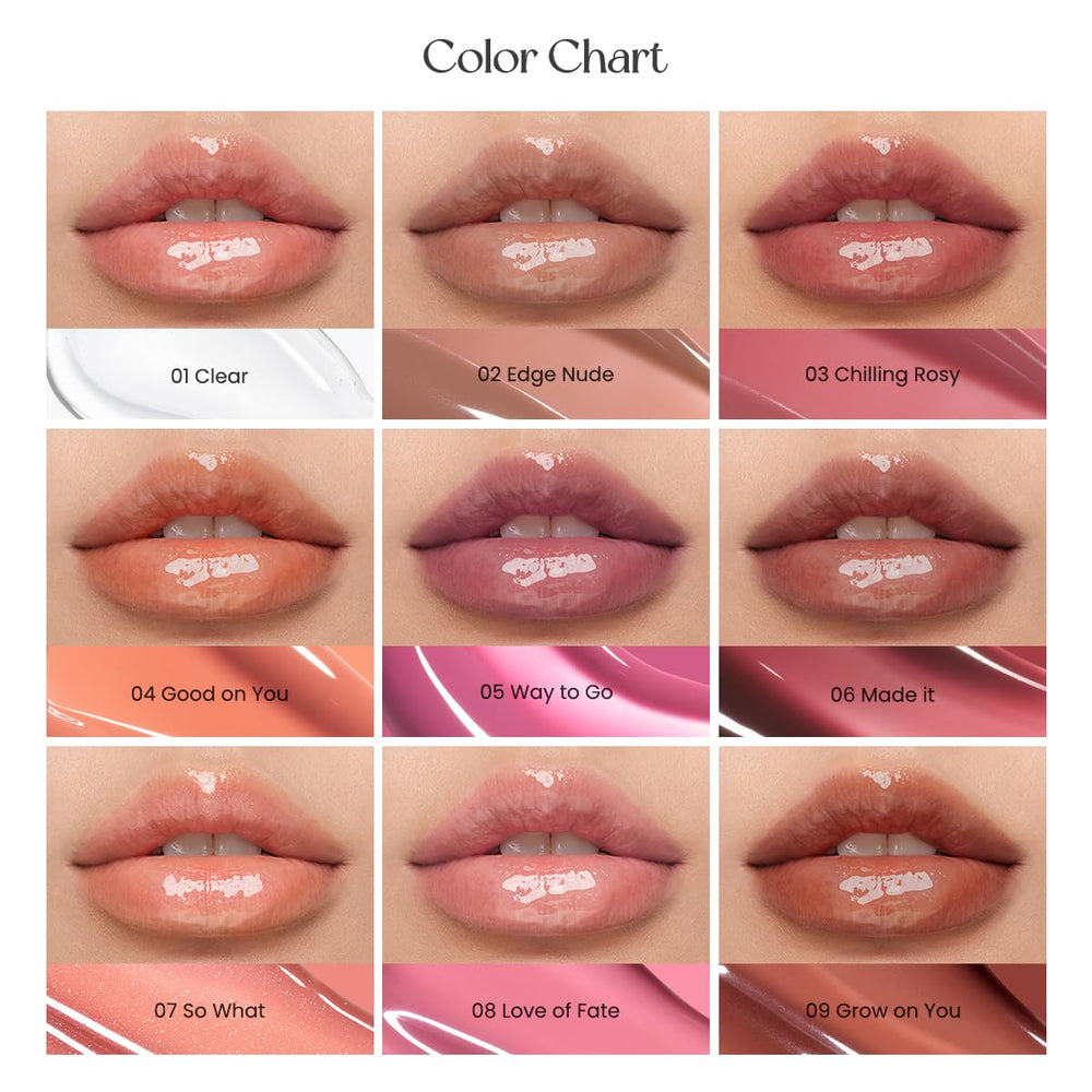 Peripera Ink Glasting Lip Gloss in Chilling Rosy shade with glassy finish.