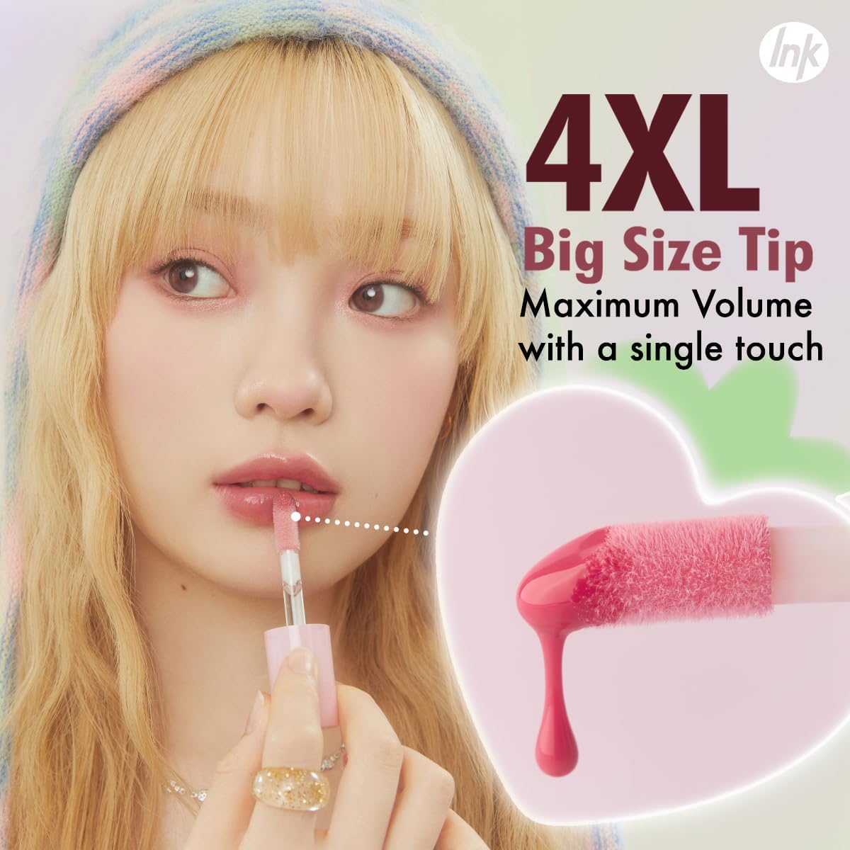 Peripera Ink Glasting Lip Gloss hydrates lips with mango, olive fruit, and jojoba oils