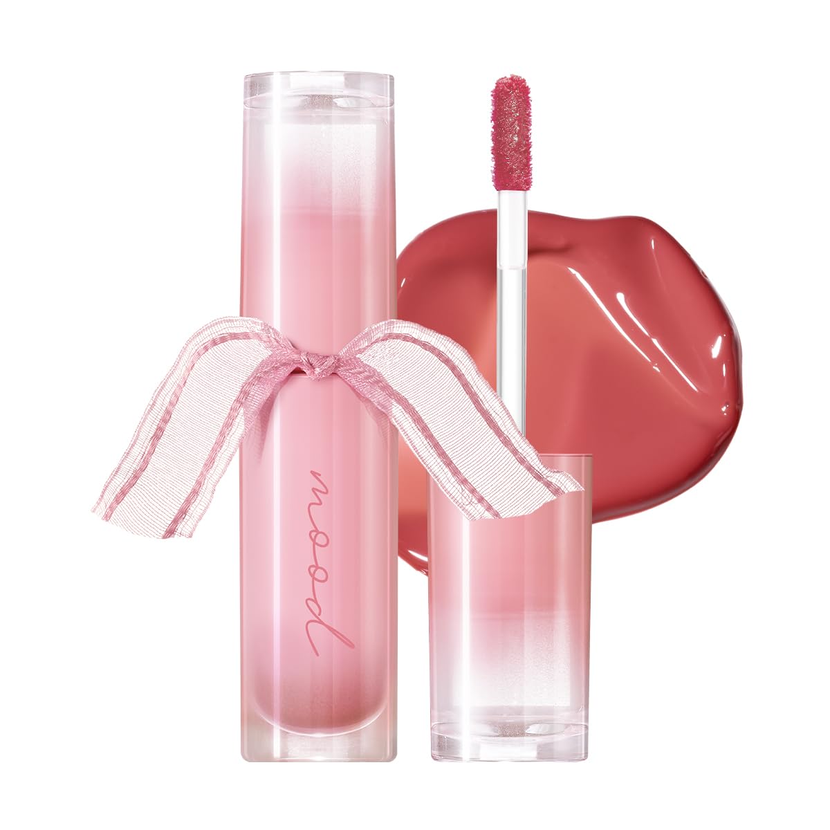 Peripera Ink Mood Glowy Tint 014 Follow Rose packaging highlights moisture and color.