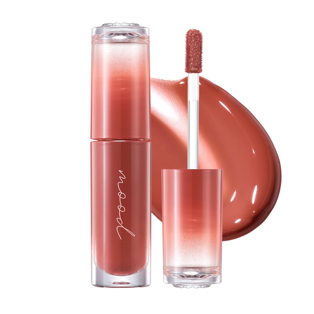 Peripera Ink Mood Glowy Tint bottle closeup highlighting hydrating formula for smooth lips