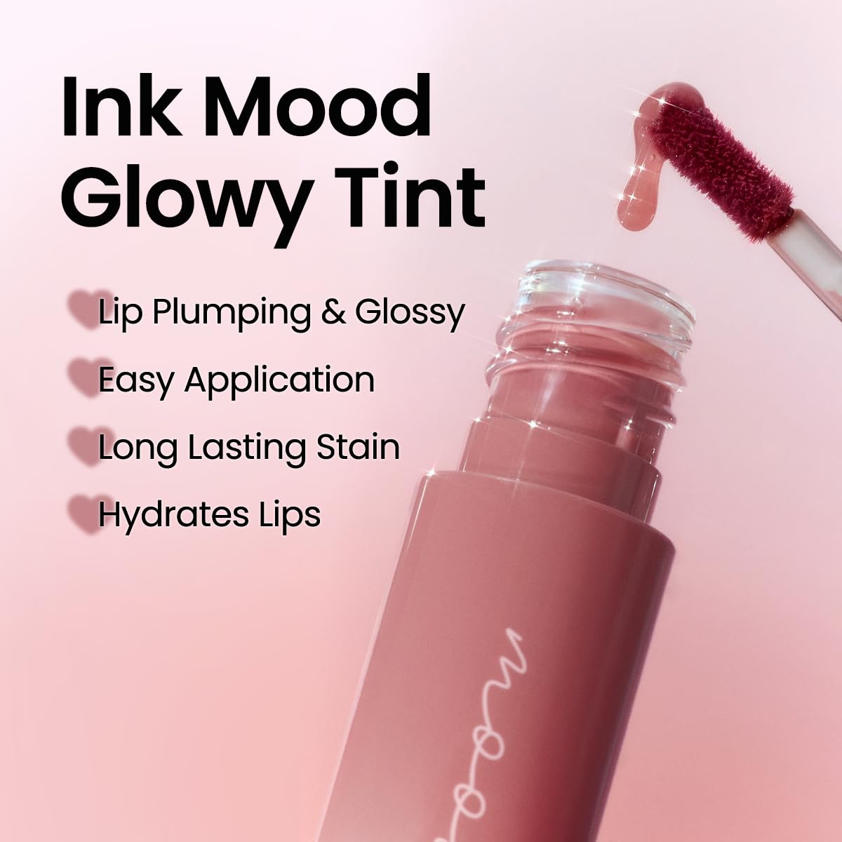 Peripera Ink Mood Glowy Tint glow under lighting highlights shimmer and luminosity.