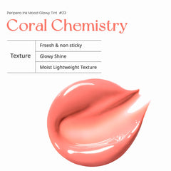 Peripera Ink Mood Glowy Tint glow-formula enhances light reflection for radiance.