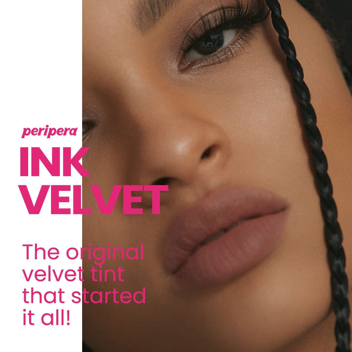 Cocoa Nude on lips demonstrates long wear and subtle stain with Peripera tint