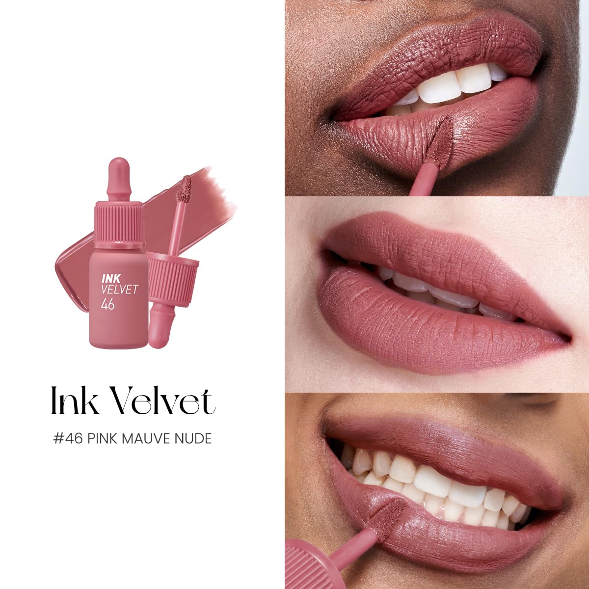 Peripera Ink the Velvet Lip Tint cushion applicator enables easy gradient control.