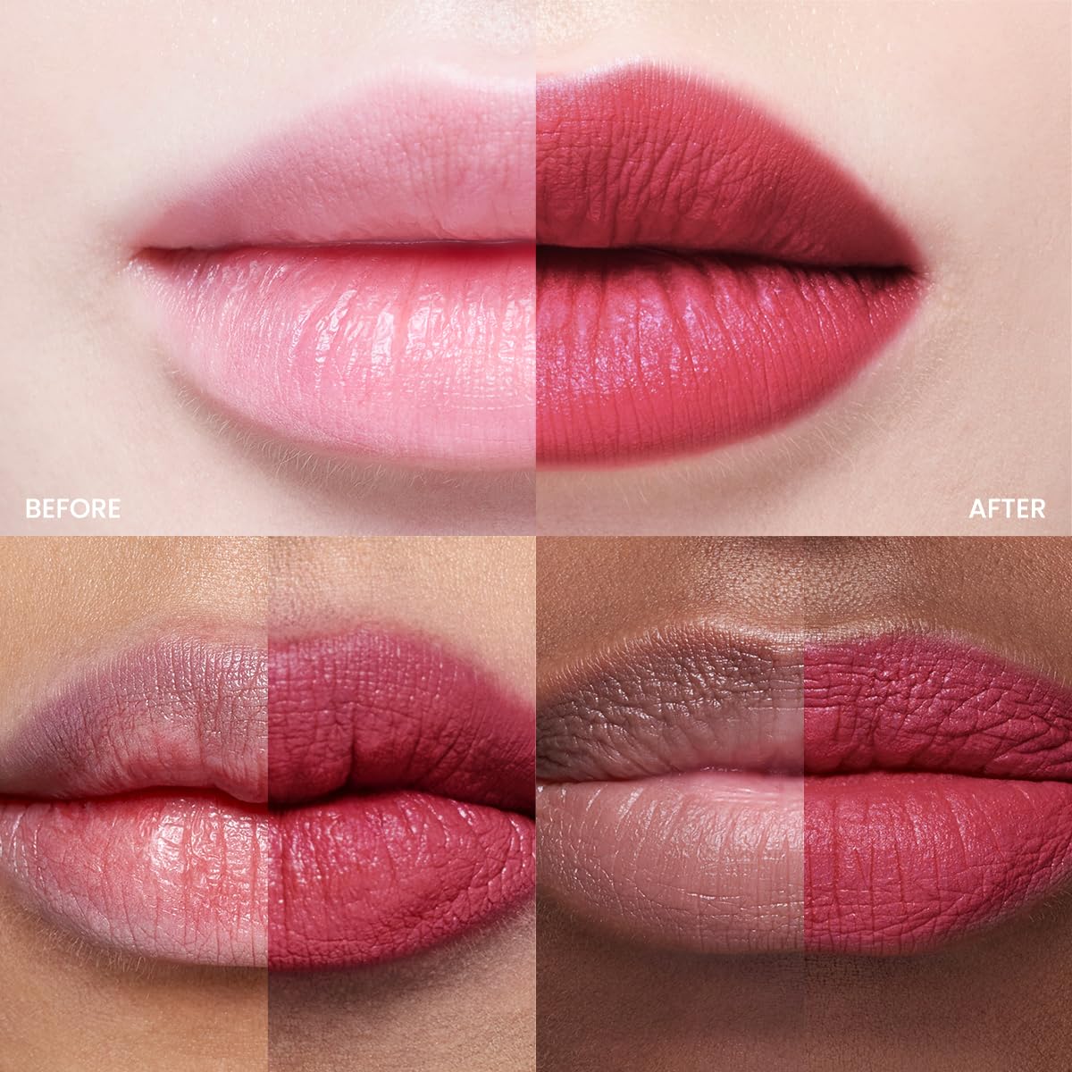 Cushioned doe-foot applicator delivering longwear stain on lips
