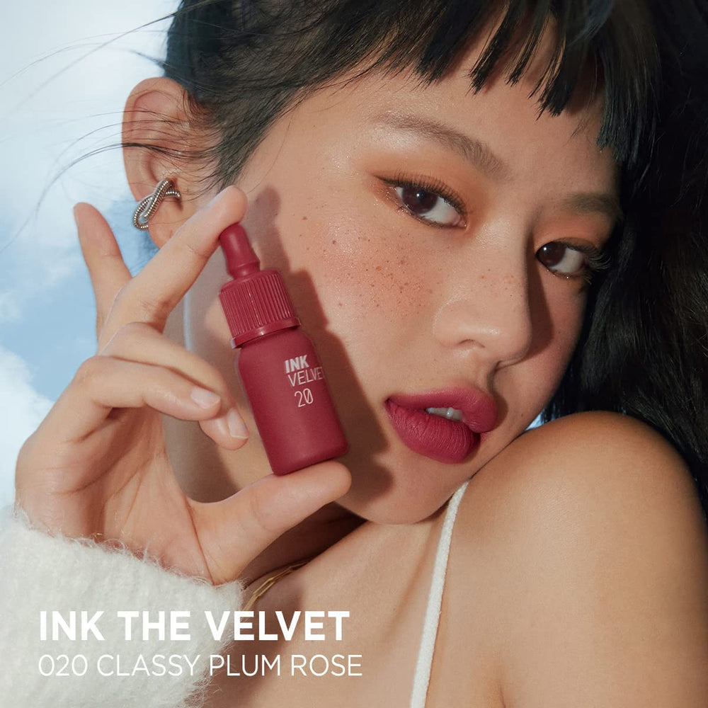 Texture close-up of Peripera Velvet Lip Tint mousse finish for smooth lips