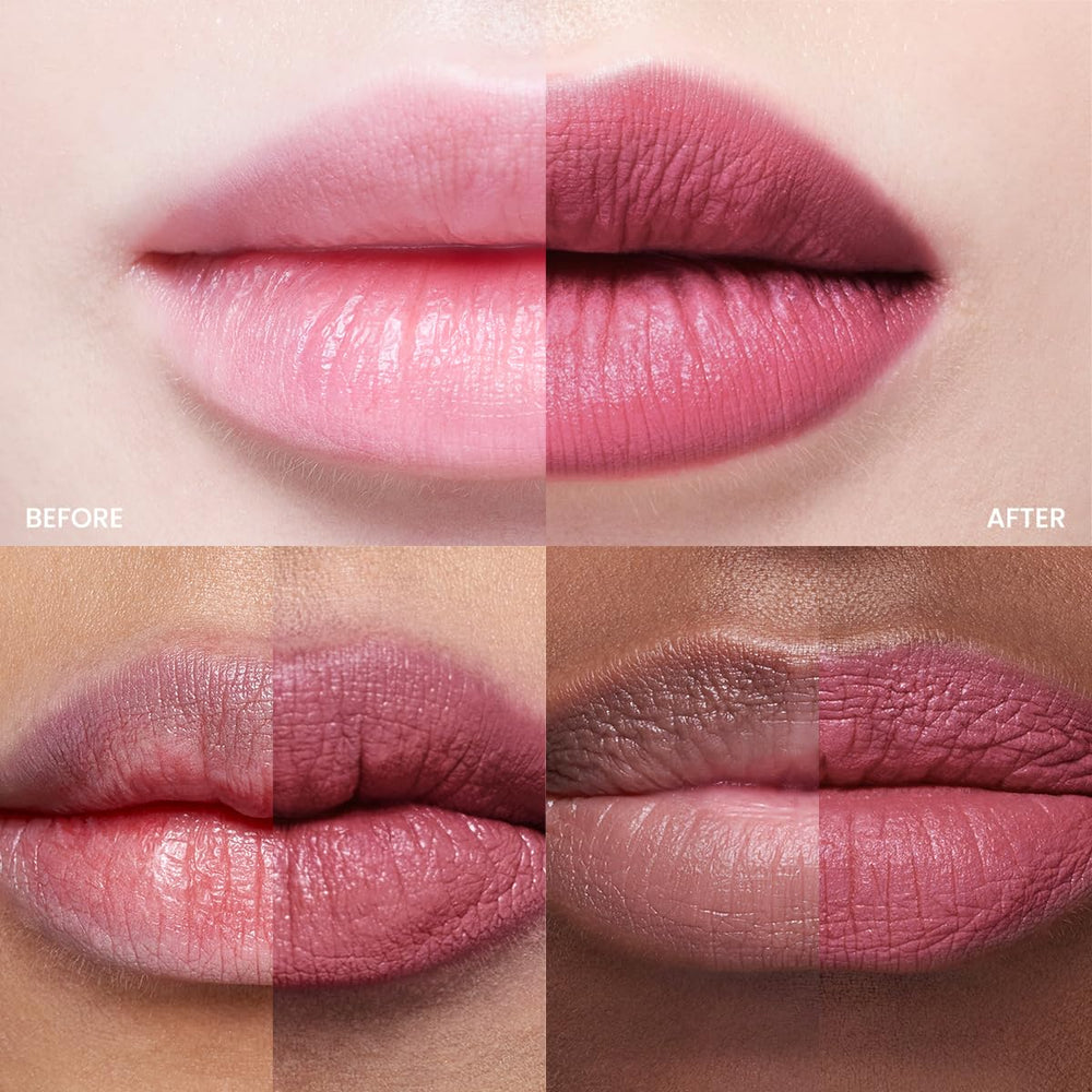 Peripera Ink the Velvet Lip Tint Star Plum Pink on lips delivers long-lasting color.