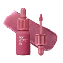 Peripera Ink the Velvet Lip Tint Star Plum Pink swatches show vibrant color for daily wear.