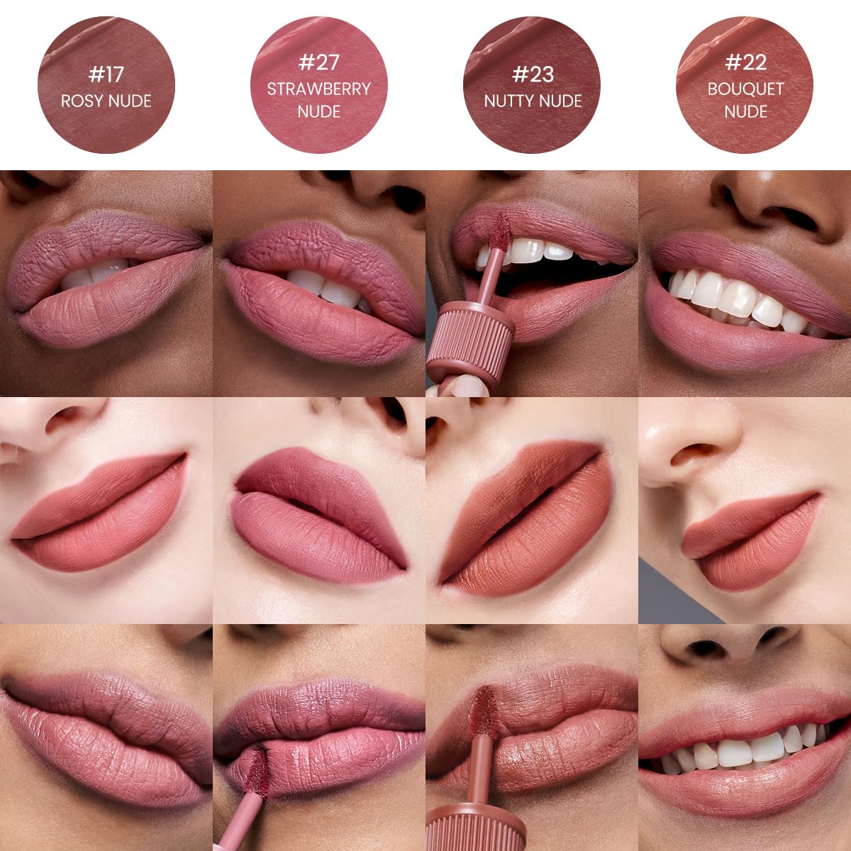Peripera Ink The Velvet Lip Tint offers a playful shade range from nude to red for daily looks.