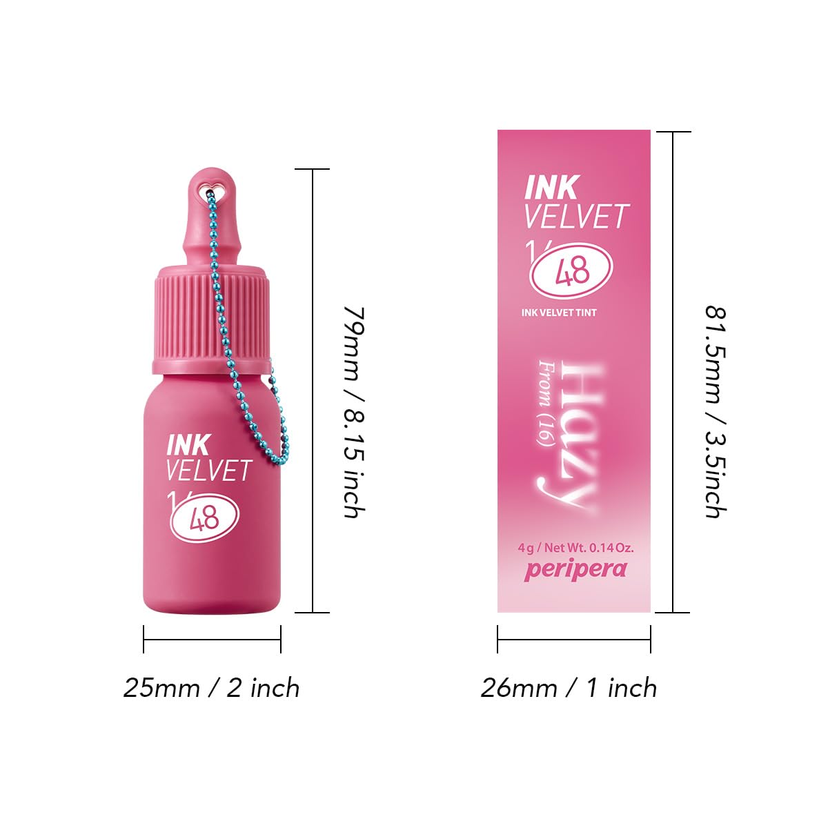 Peripera Ink Velvet on skin demonstrates lasting stain effect.