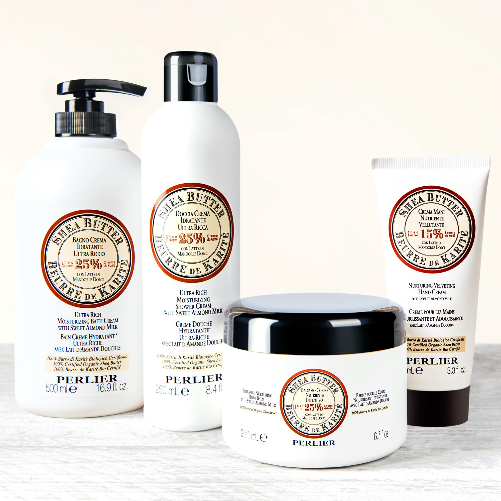 Perlier packaging shows 3.3 oz size and premium Italian origin.