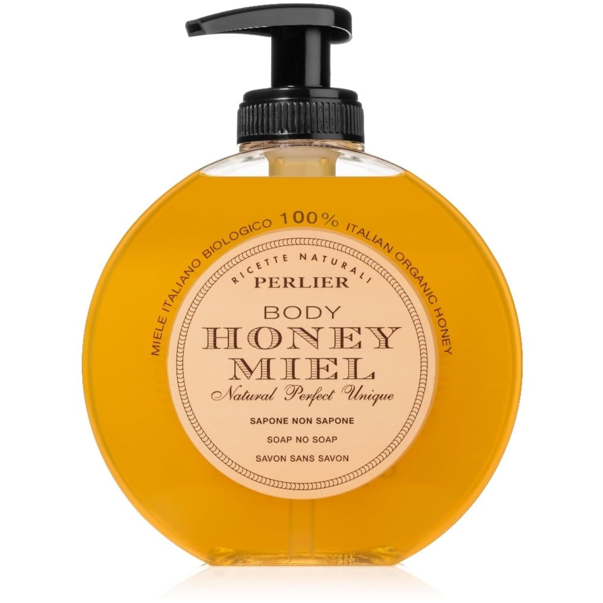 Perlier Honey Delicate Liquid Soap bottle for gentle cleansing and hydrating skin