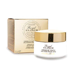 Perlier Royal Elixir Cream of Youth texture swatch on skin for mature, hydrated feel