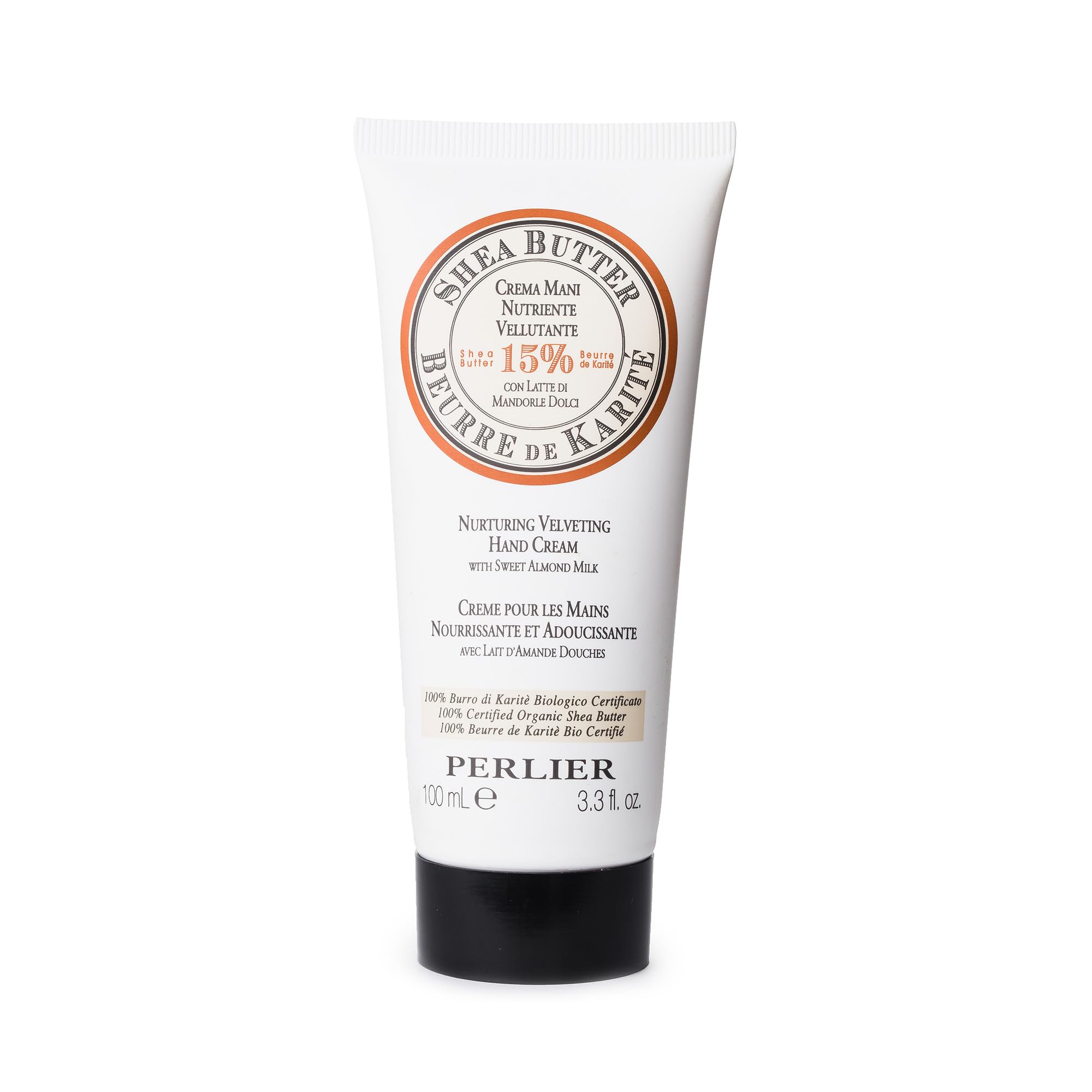 Perlier Shea Butter Hand Cream jar for soft, hydrated hands.