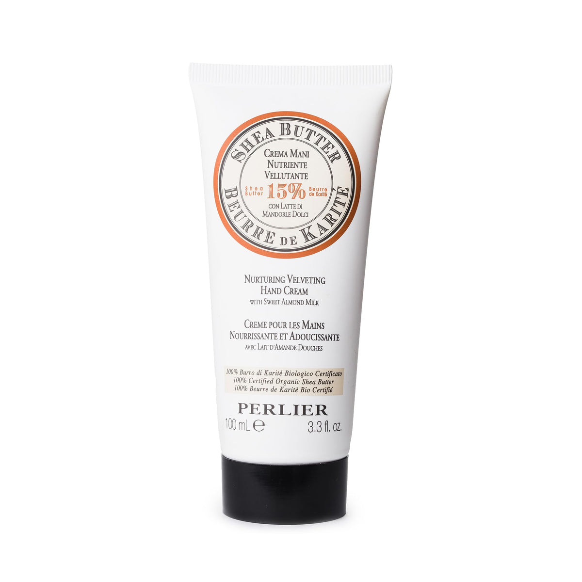 Perlier Shea Butter Hand Cream jar for soft, hydrated hands.