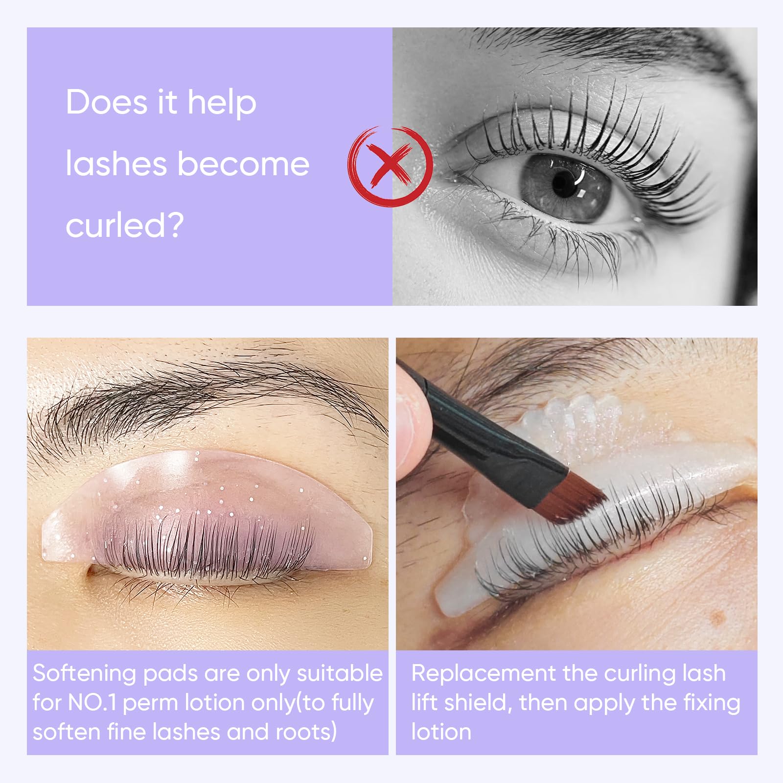 PERMANIA thin Korean lash lift pad enables even lift across eye shapes