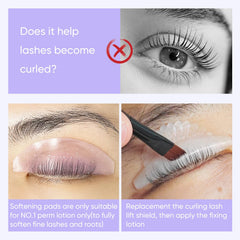 PERMANIA thin Korean lash lift pad enables even lift across eye shapes
