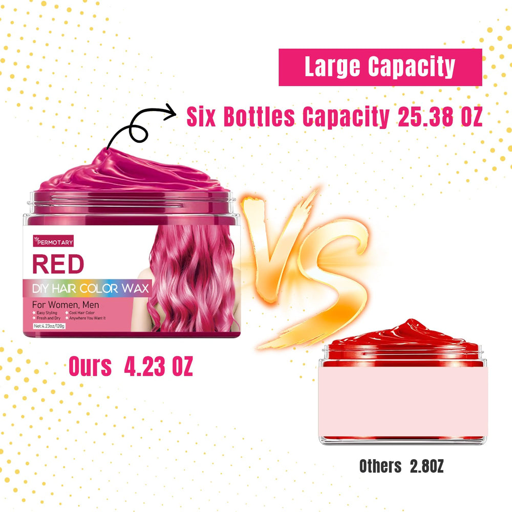 Permotary cosplay-ready hair wax showing bold color for character looks
