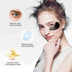 Permotary gold gel crystal eye mask targets dark circles.