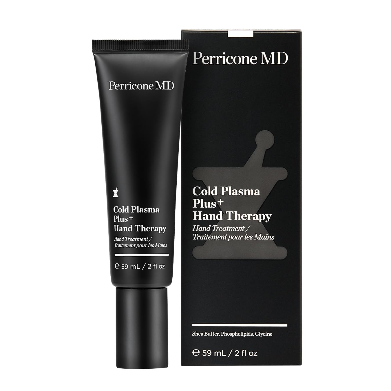 Perricone MD Cold Plasma Hand Therapy silky cream swatch, visibly smooth texture.