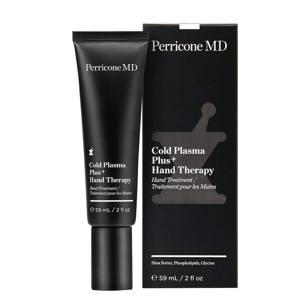 Perricone MD Cold Plasma Hand Therapy silky cream swatch, visibly smooth texture.