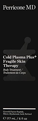 Perricone MD Cold Plasma Plus+ fragile skin therapy bottle cap highlights luxurious presentation.